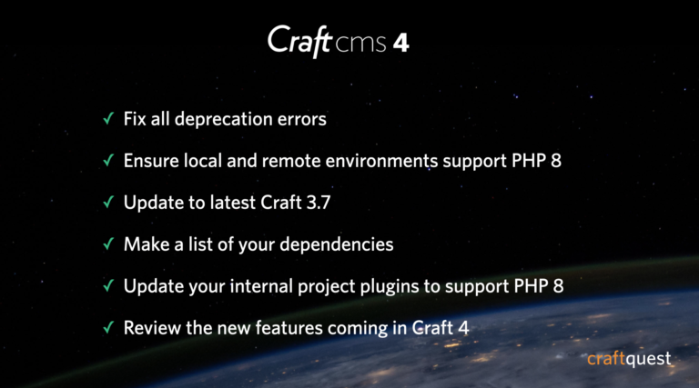 Getting Ready for Craft CMS 4